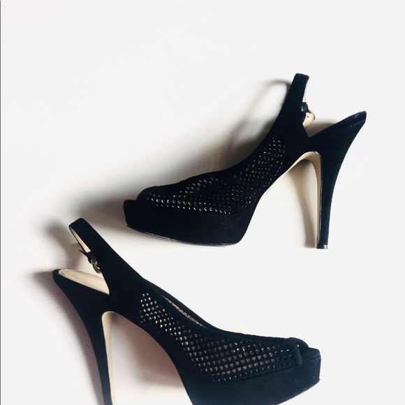 Enzo Angiolini high heels black open toe sandals - Picture 4 of 12